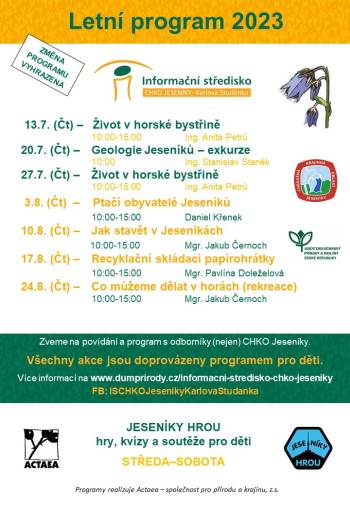 Akce v informačním centru v Karlově Studánce